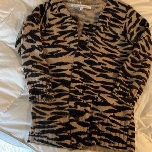 Large, Angora Blend, Quarter Sleeve Cardigan.